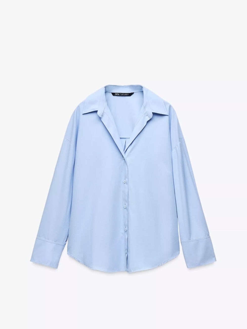 Zara Pale Blue Poplin Shirt